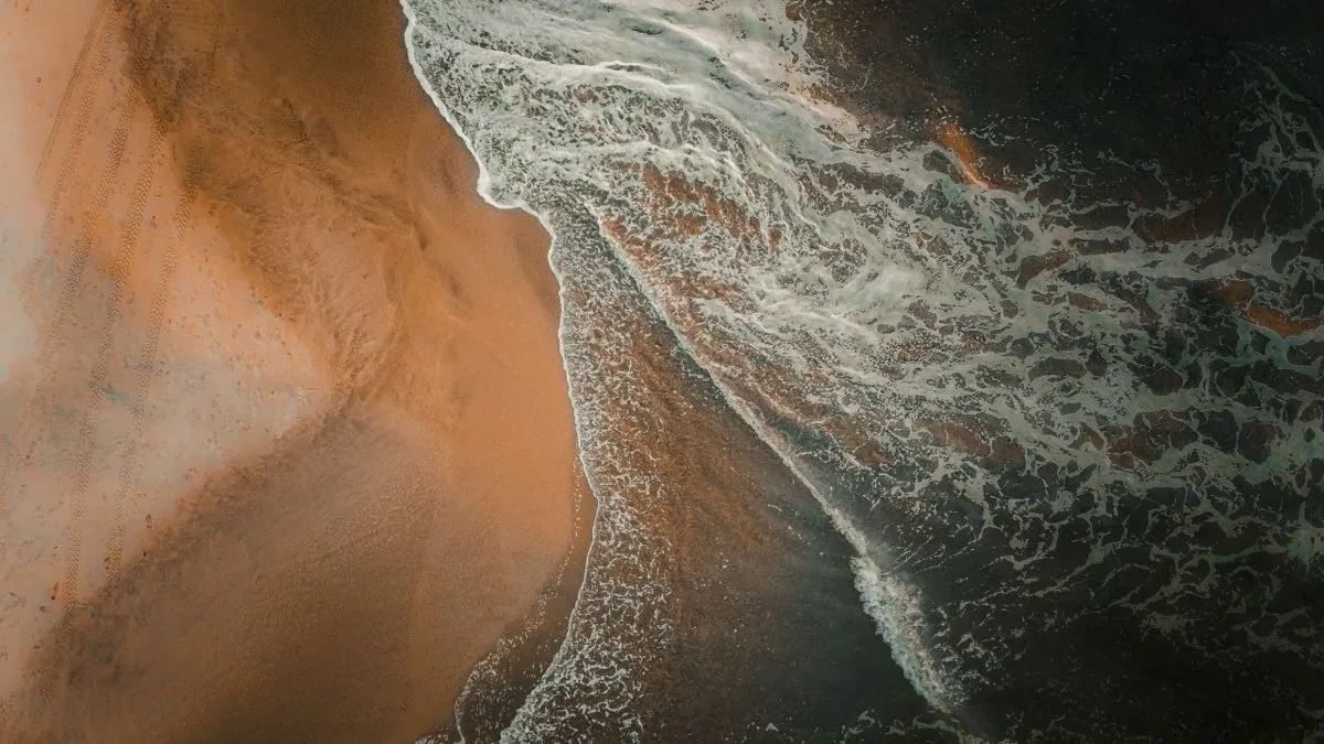 Abstract mineral landscape seen from above